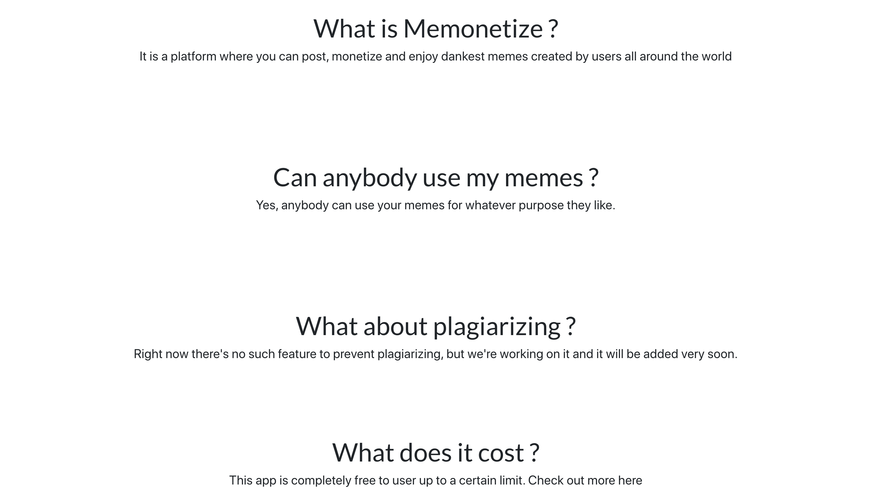 About Memonetize